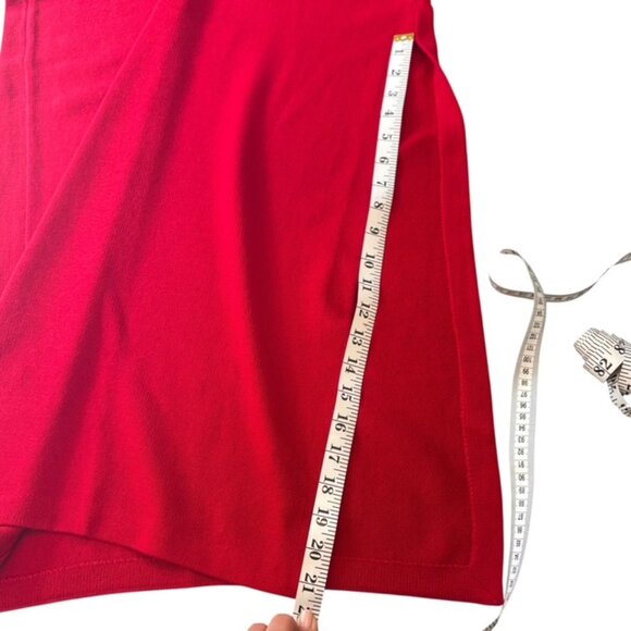 St. John Evening women's red size 10 slide slit maxi skirt - Picture 5 of 5